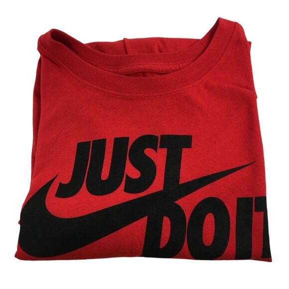 THE NIKE TEE "JUST DO IT" RED GRAPHIC T-SHIRT MENS XL - Picture 3 of 4
